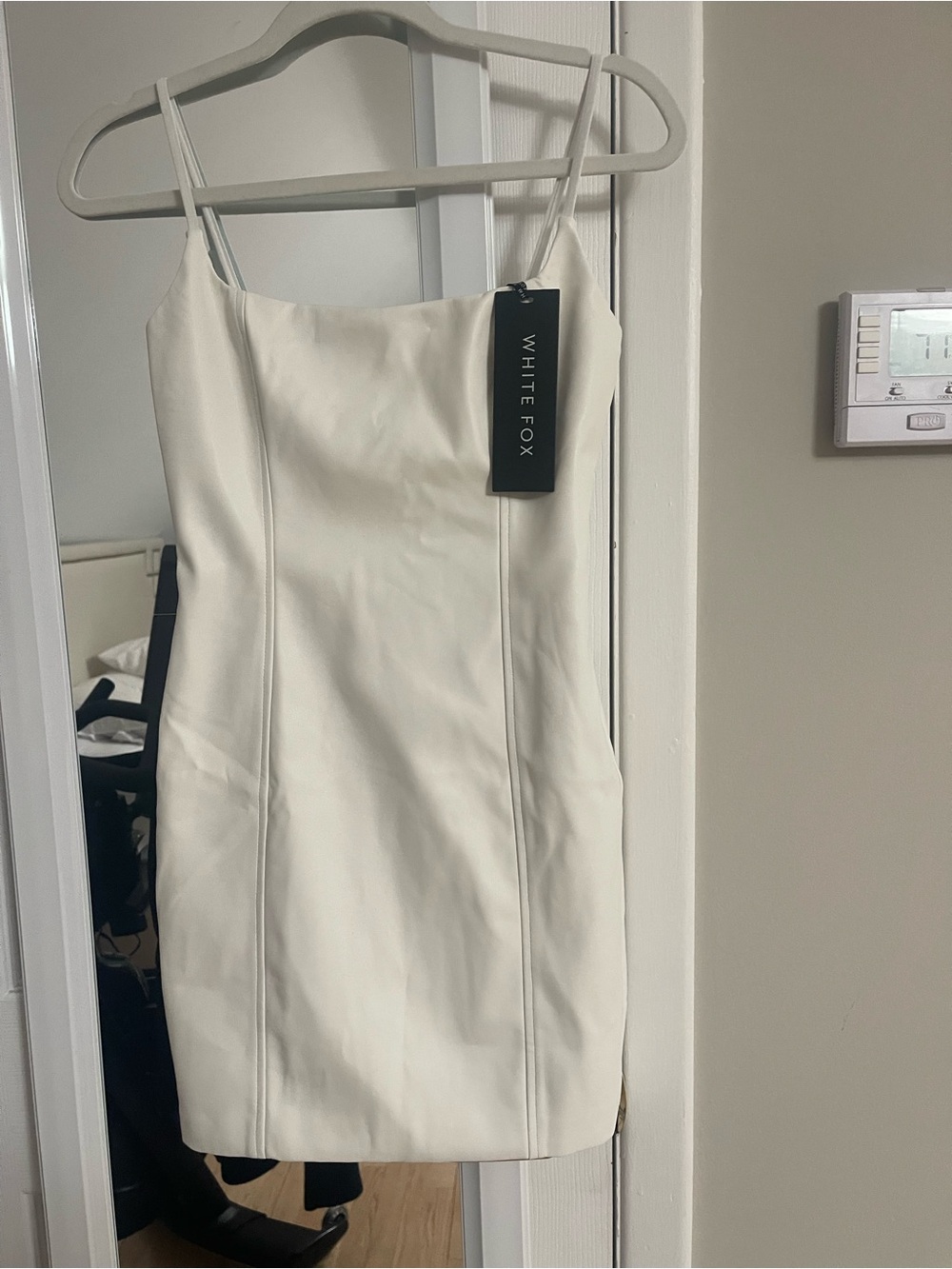 White Fox Boutique NWT Hurt My Pride PU Mini Dress White Size S